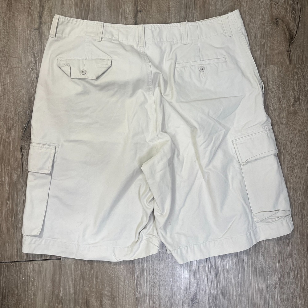 VTG Polo Ralph Lauren 10" Cargo Shorts Beige Men's Size 36 Vintage